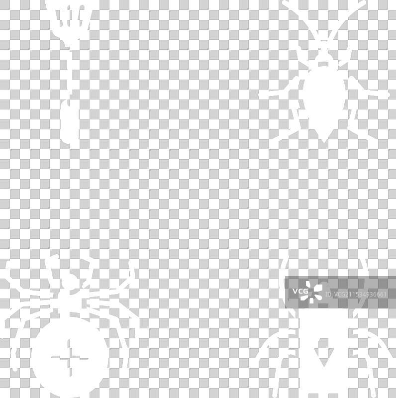 波普艺术风格的甲虫、虫子、蜘蛛、蟑螂和苍蝇图片素材