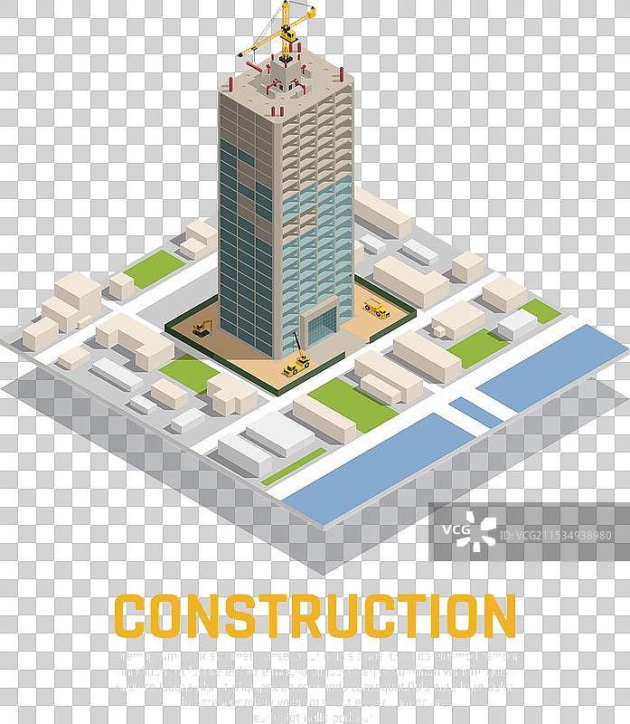 等轴测建筑构图图片素材