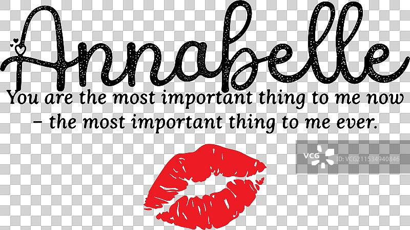 安娜贝尔的嘴唇名字图片素材