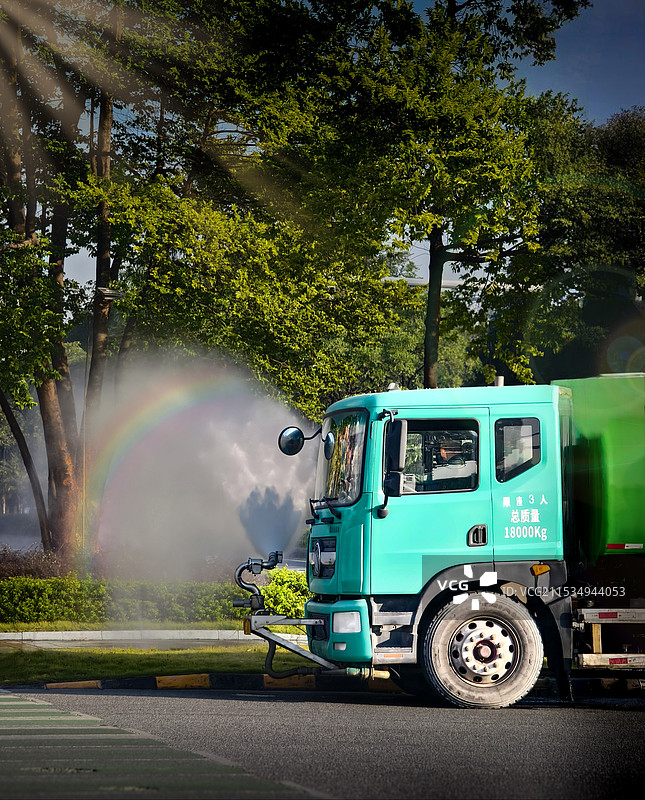 城市彩虹图片素材