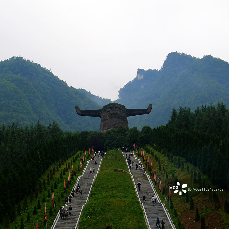 湖北神农架林区标志性建筑神农坛图片素材