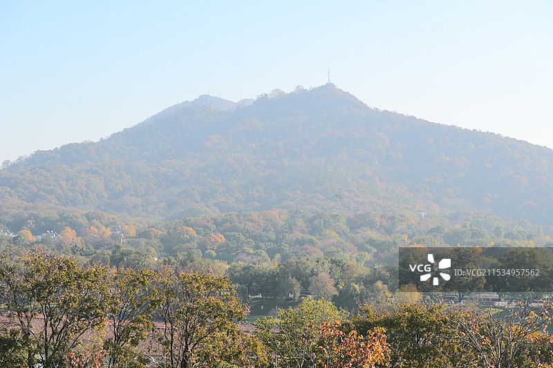 秋天的紫金山图片素材