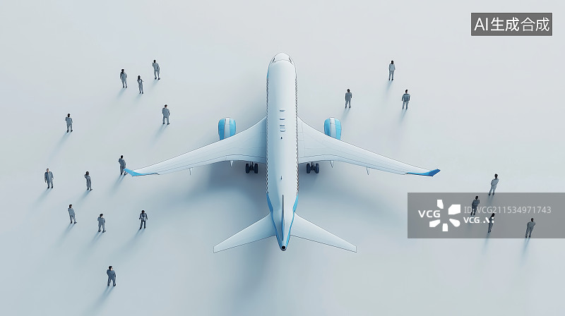 【AI数字艺术】春节假期，春运飞机出行，回家，旅游，度假图片素材