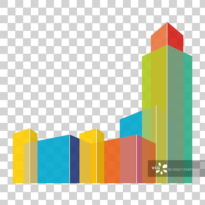 简单的摩天大楼作为海报或图标图片素材
