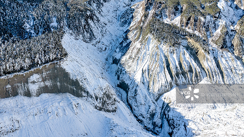 四川甘孜海螺沟景区看到的贡嘎等众多雪山图片素材