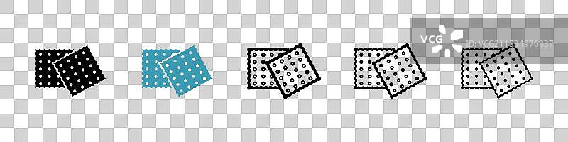 黑色细线平面简单的饼干线条图片素材