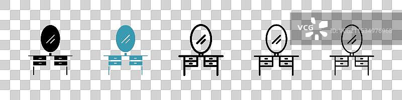 黑色细线平面简约衣柜图案图片素材