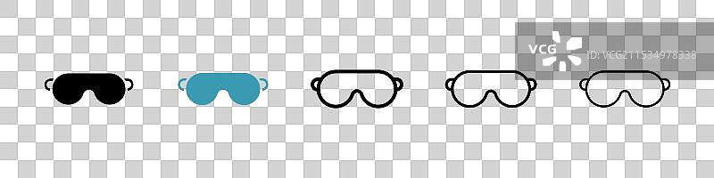 黑色细线平面睡眠面罩图片素材