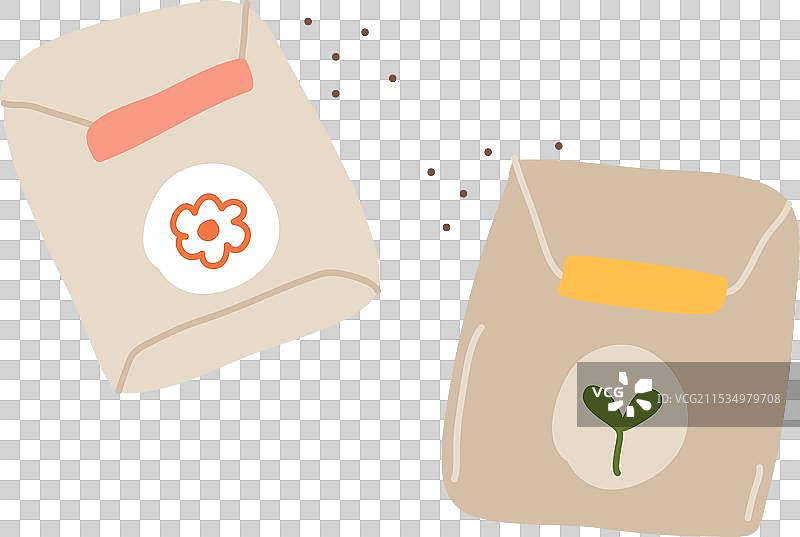 手绘的种子包装图片素材