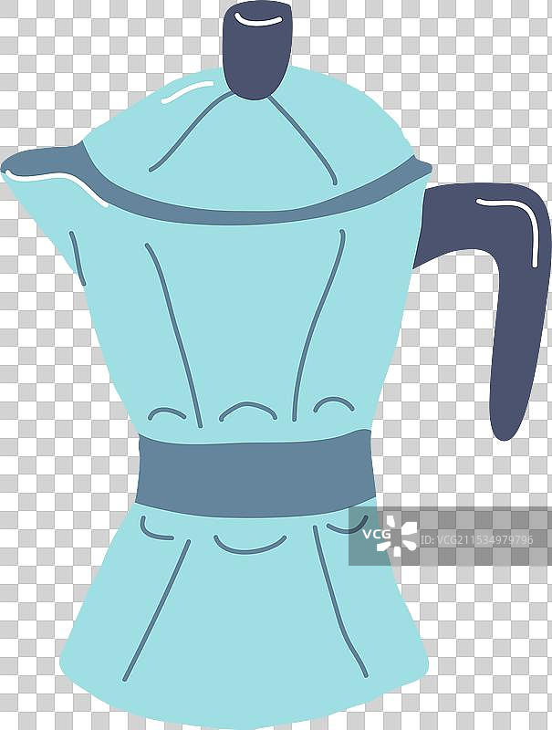 手绘摩卡壶图片素材