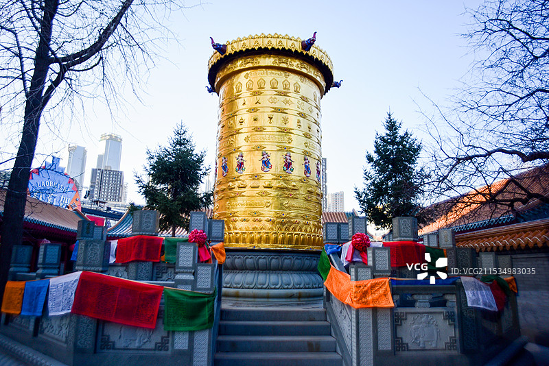 中国佛教转经轮图片素材