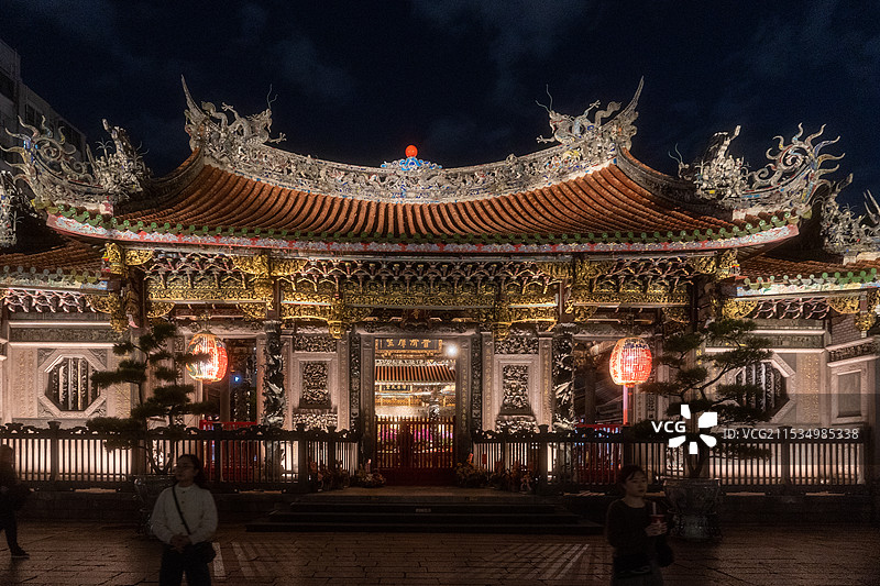 台北龙山寺图片素材