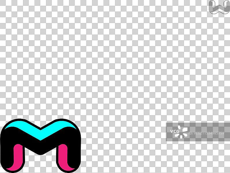 现代时尚的M或W形状的标志图片素材