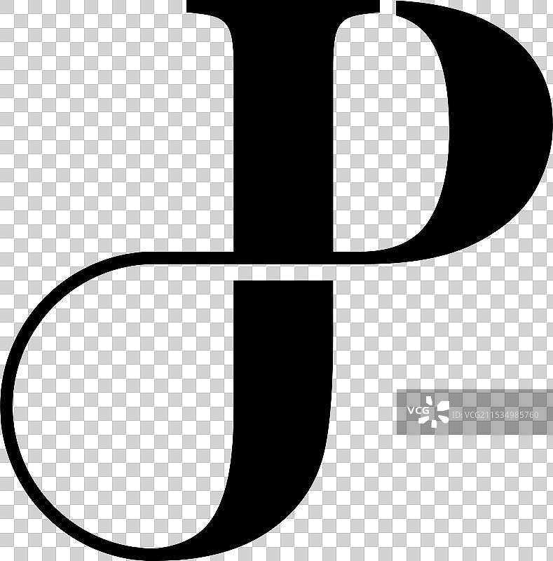 无限字母JP标志设计图片素材