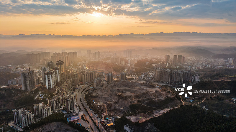 岑巩朝阳图片素材