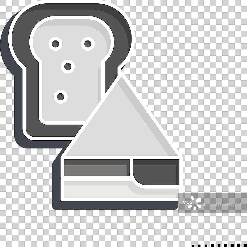 光滑的快餐符号三明治图标图片素材