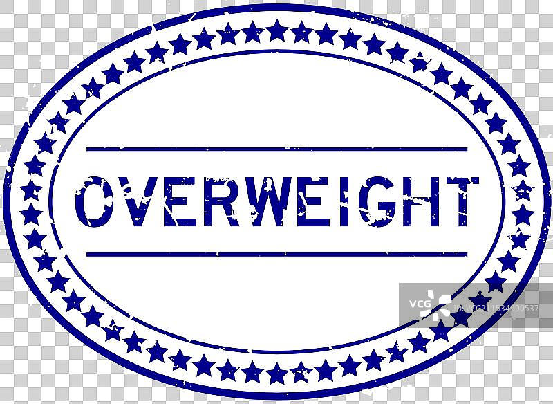 复古蓝色超重字母椭圆形橡胶印章图片素材