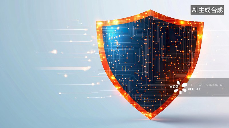 【AI数字艺术】互联网安全密码锁科技电路板背景图片素材