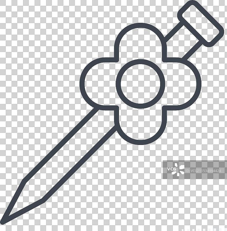 与珠宝符号相关的发夹图标线条图片素材