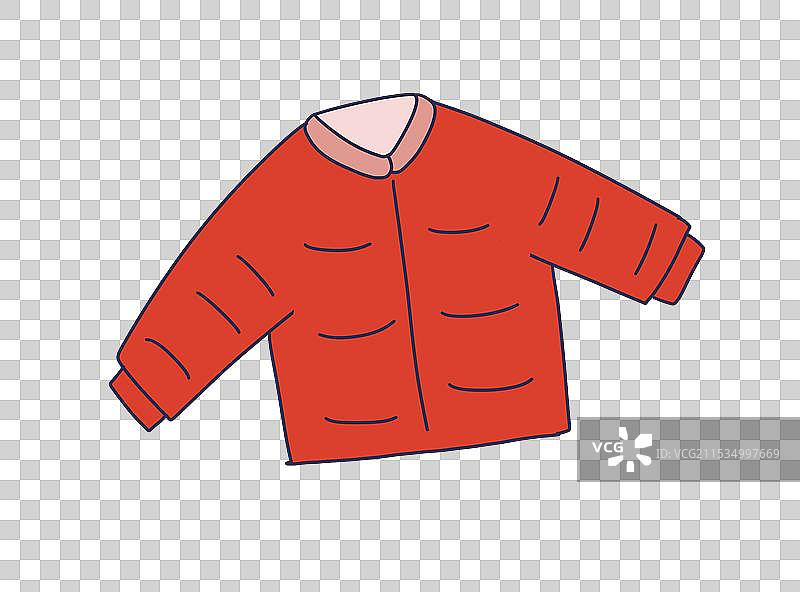 羽绒服，棉衣，红色的图片素材