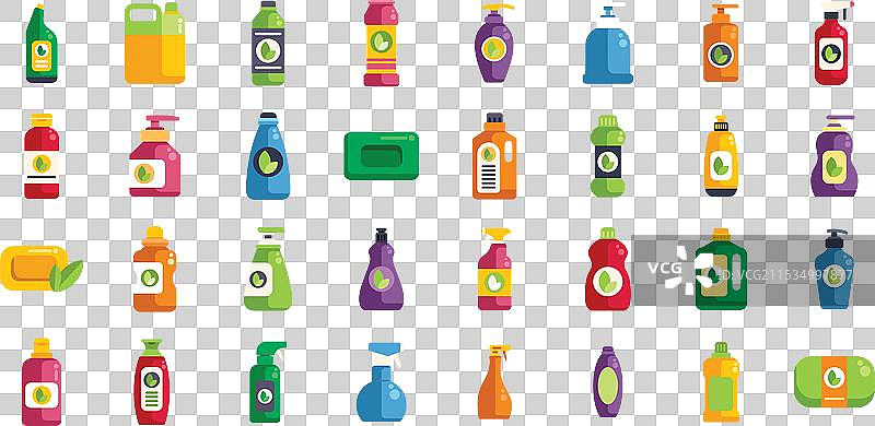 环保清洁产品图标展示图片素材