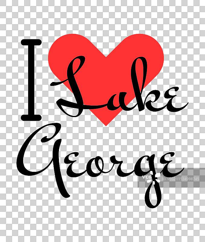 我爱美国的乔治湖城图片素材