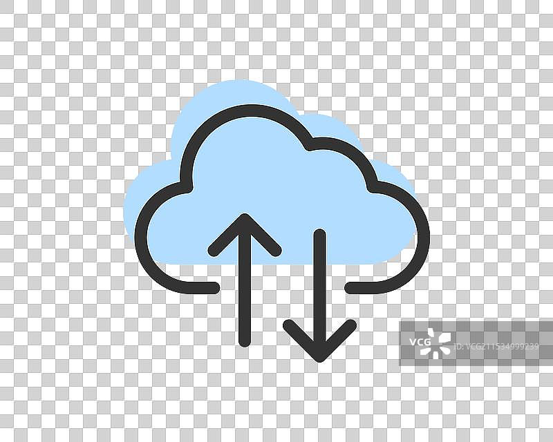 云存储和数据传输图标计算图片素材