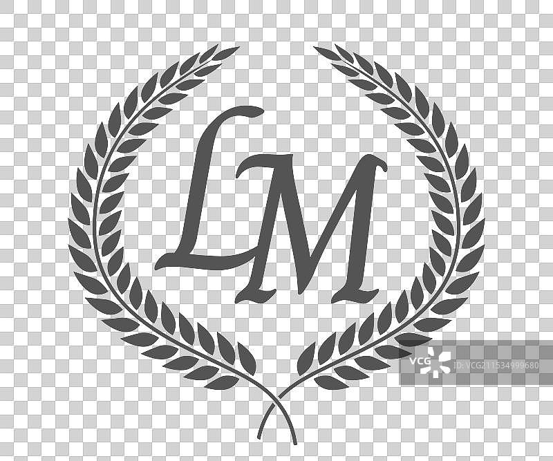 字母L和M的首字母组合标志设计图片素材