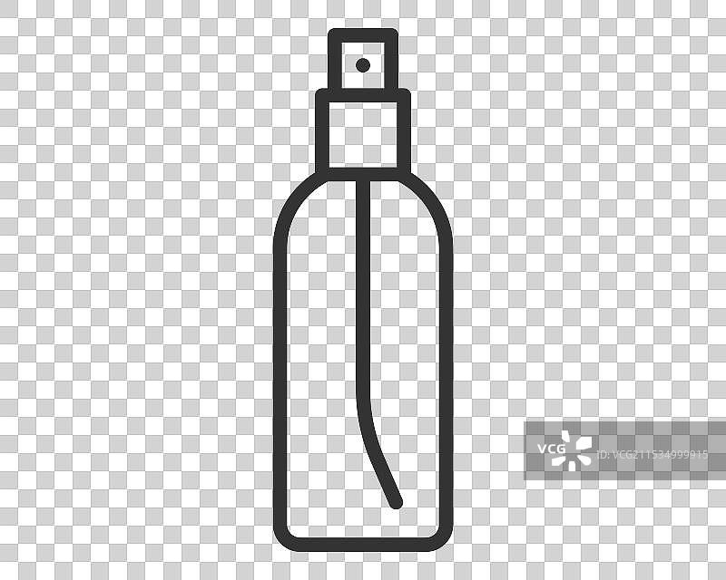 化妆品身体和皮肤喷雾瓶图标图片素材