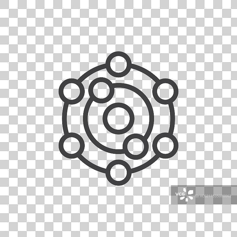 抗氧化剂线条，细黑色平面设计图片素材