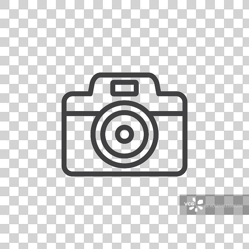 黑色细线平面简单相机线条图片素材