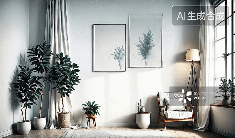 【AI数字艺术】室内绿植装饰图片素材