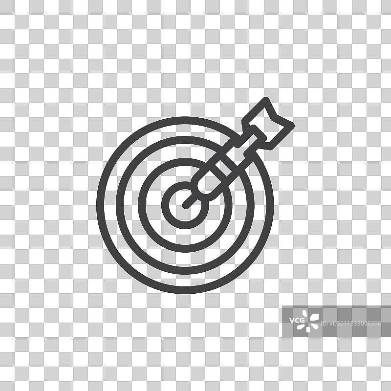 细线黑色平面简单飞镖线图片素材