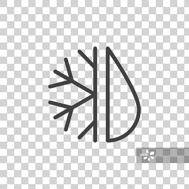 黑色细线的简单平面解冻线图片素材