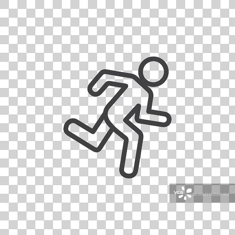 细黑色线条的简单平面跑线图片素材