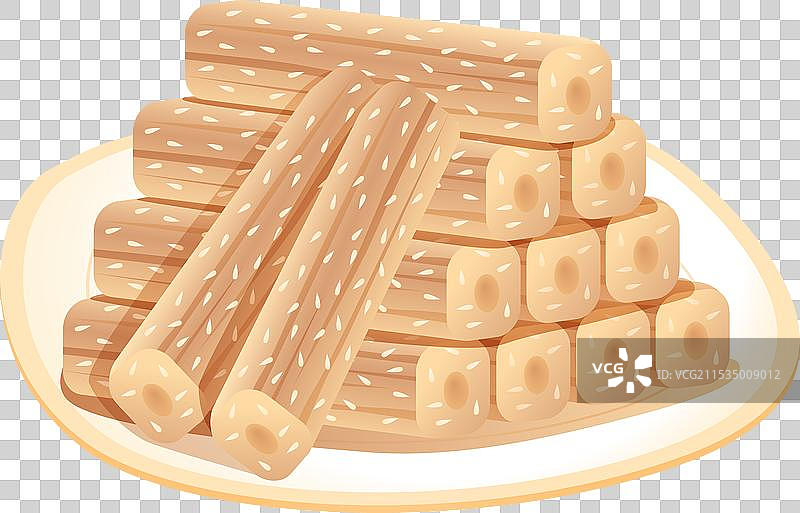 小年传统美食糖瓜 灶糖插画元素图片素材