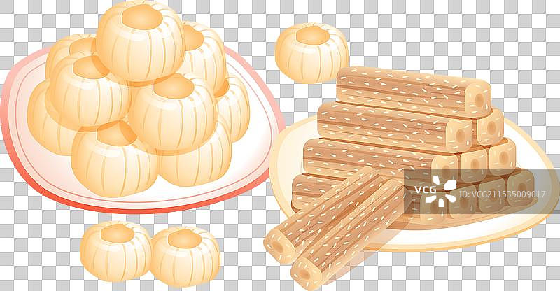 小年传统美食糖瓜 灶糖插画元素图片素材