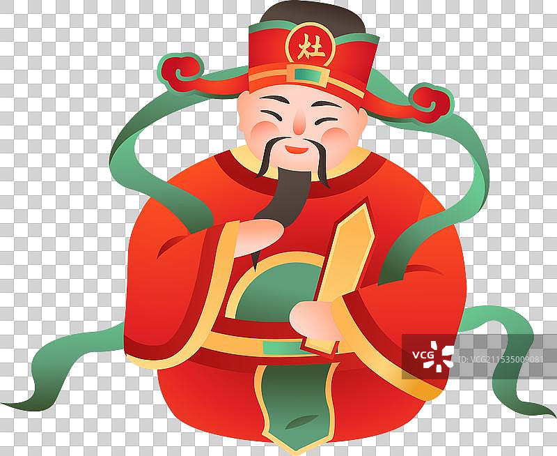 腊月二十三 小年 糖瓜粘 祭灶神插画元素图片素材