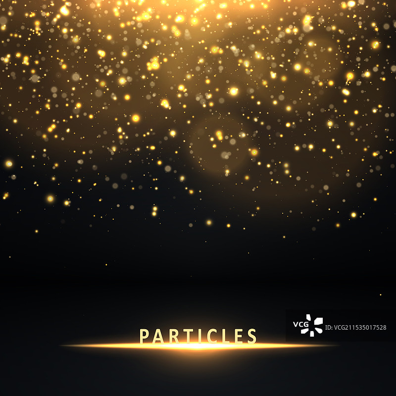 金色闪耀的星尘灯光图片素材