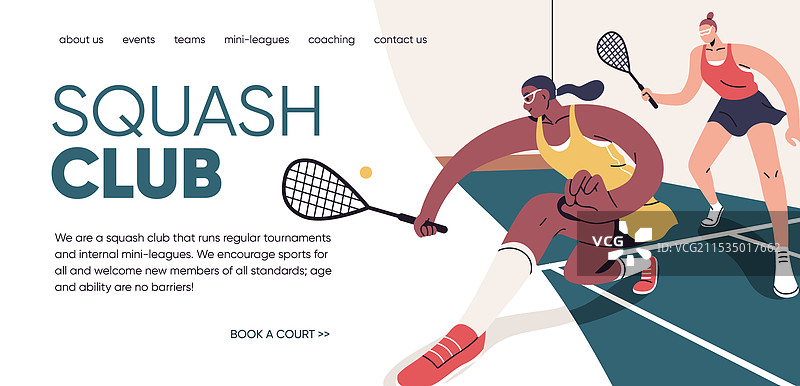 壁球俱乐部网站设计女性运动员图片素材