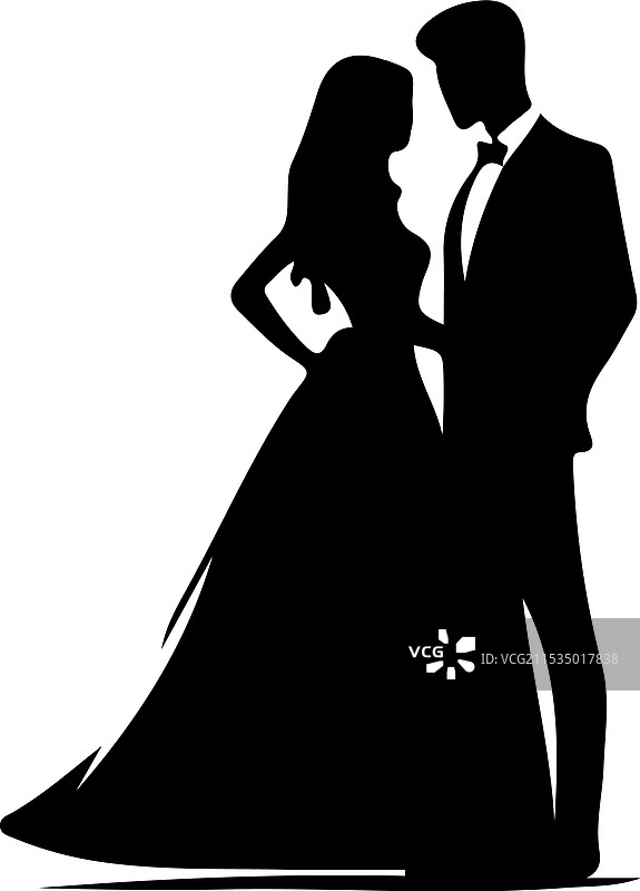 婚姻生活的亲密时刻剪影图片素材