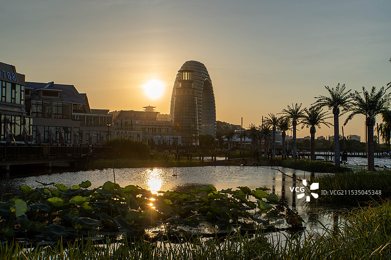 湖州黄金湖岸景区图片素材