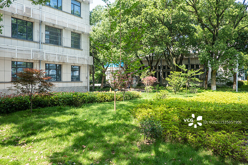 现代住宅小区的花园图片素材