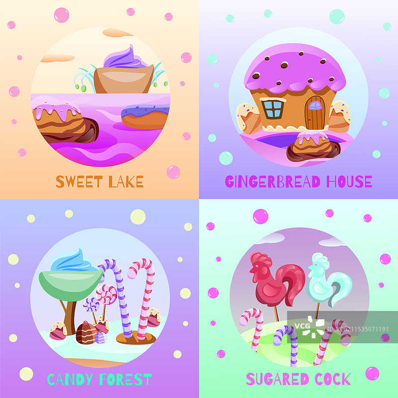 童话糖果王国概念图片素材