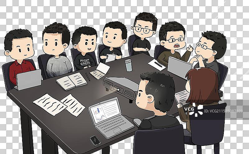 加班开会的团队图片素材