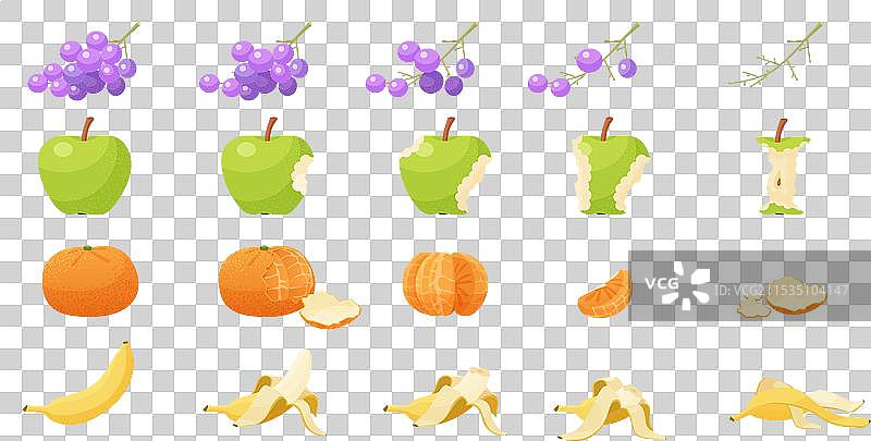 平面吃掉水果的序列游戏动画图片素材