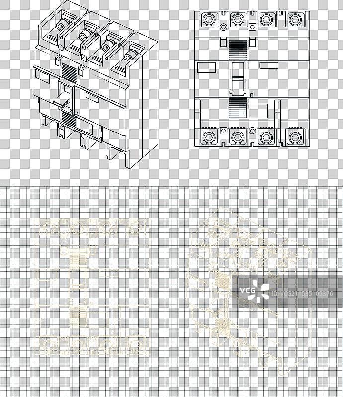 断路器蓝图图片素材