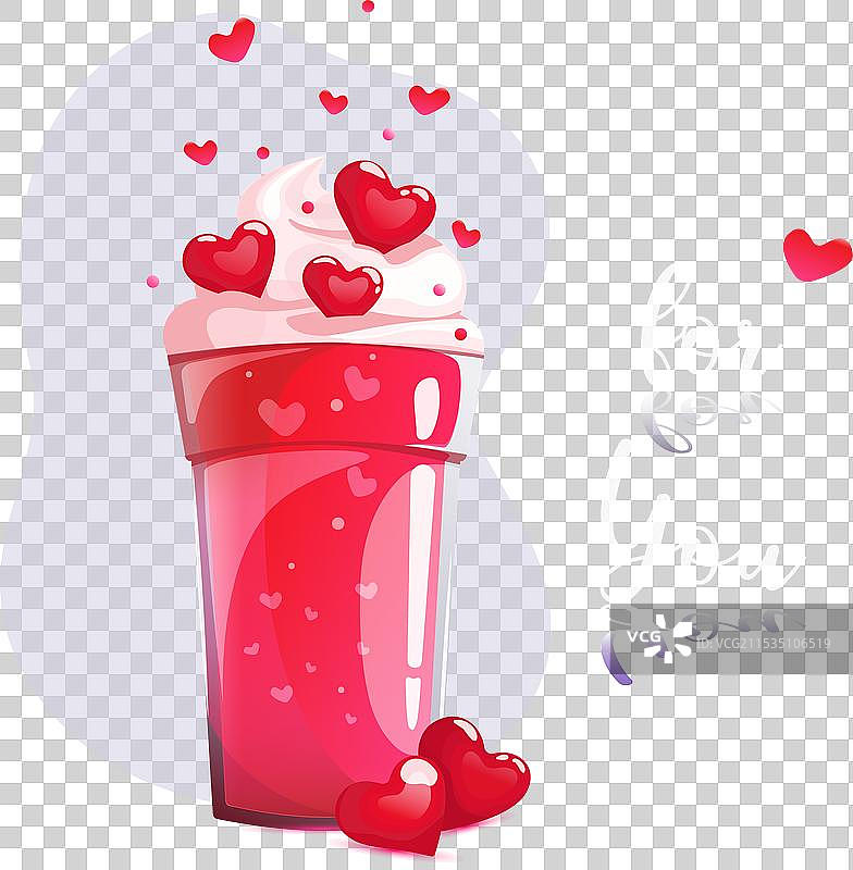 浪漫的生日或情人节贺卡图片素材