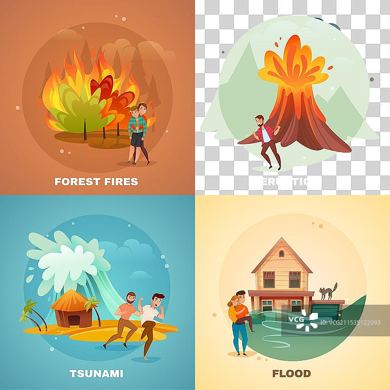 自然灾害设计概念图片素材