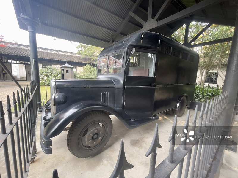 上海市龙华烈士陵园 原国民党淞沪警备司令部旧址 囚车图片素材